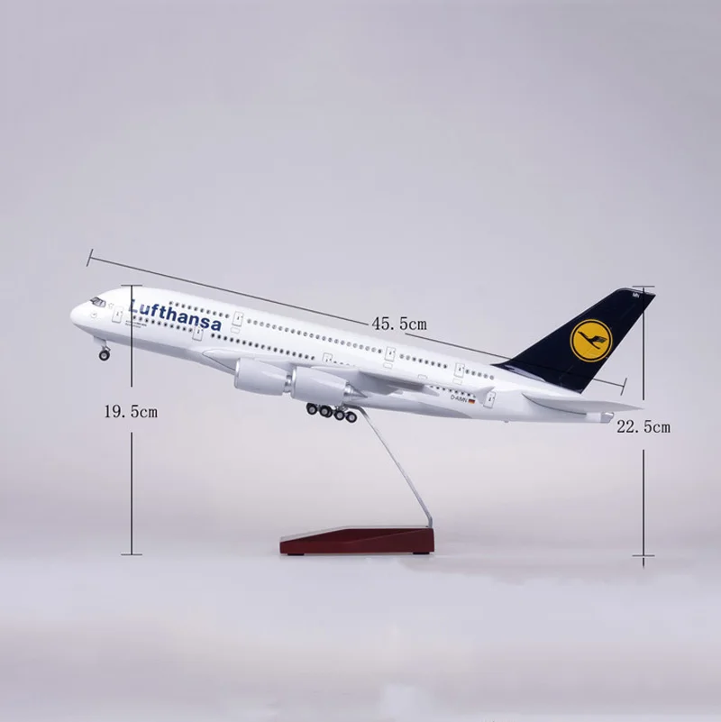 1/160 масштаб 50 5 см самолет Airbus A380 Lufthansa модель самолета Германия отлитая