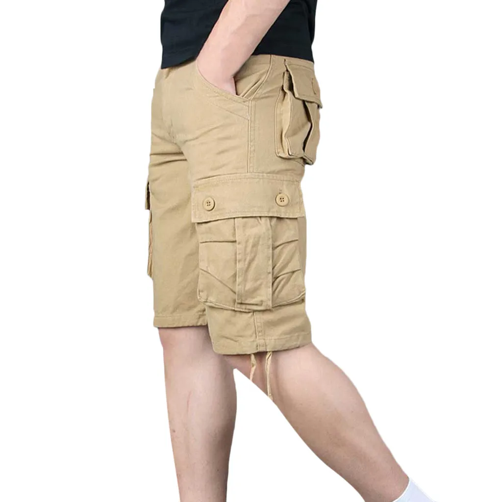 Мужские шорты-карго в стиле милитари новинка 2019 стильные хлопковые комбинезоны с