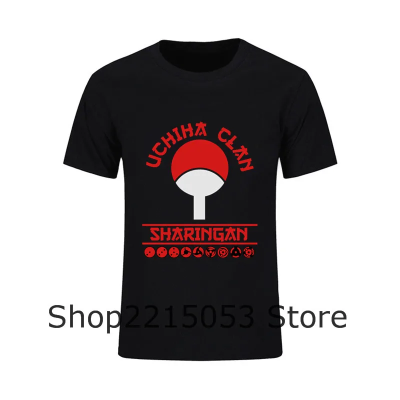 Мужская футболка с надписью Awesome клан Учиха футболки хлопковые мужские костюмы