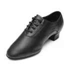 Черные туфли для танго, на шнурках, для латинских танцев, размер 3,5 см, размер 28-38