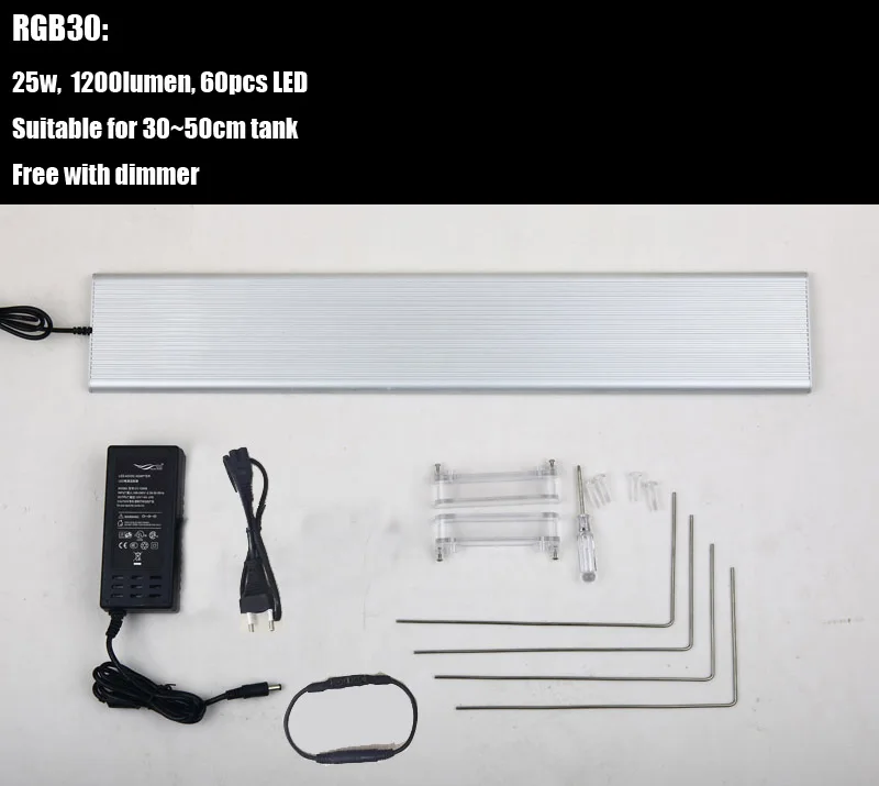 Chihiros RGB аквариум светодиодный светильник полный спектр светильник ing для водных растений яркость регулируемая для 30-120 см бак - Цвет: RGB30