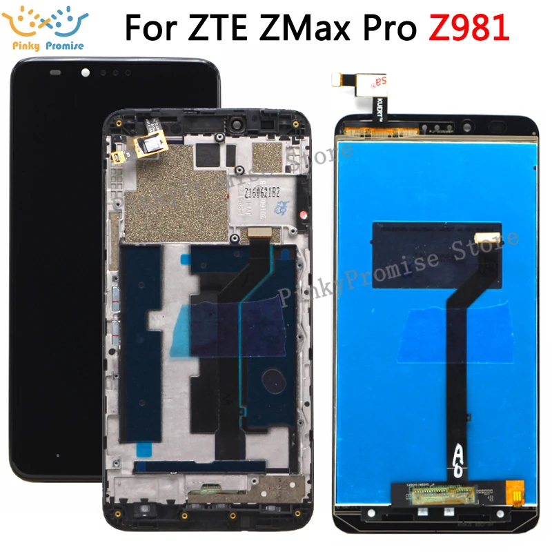 Для ZTE Z981 полный дисплей с сенсорным экраном дигитайзер Assambly Замена для ZMAX PRO LCD +