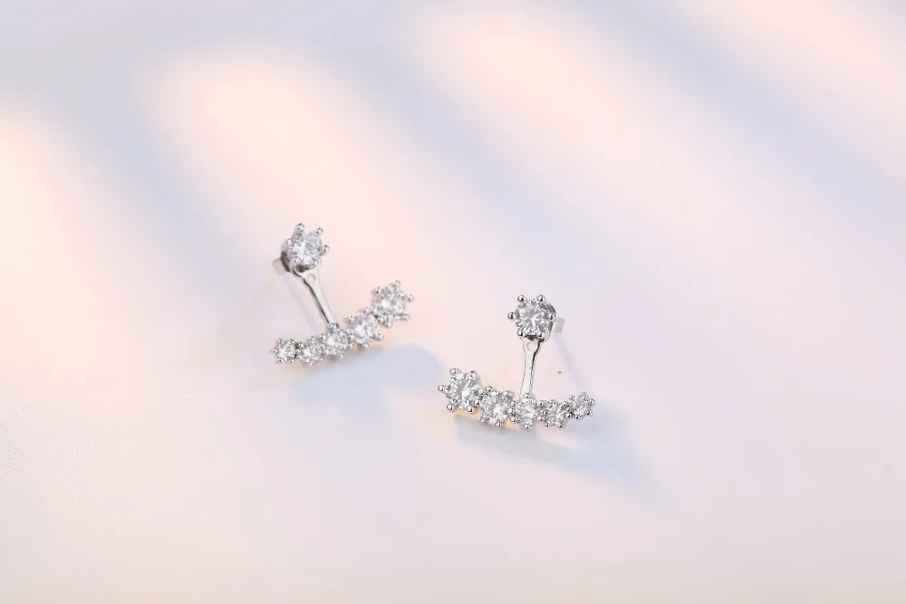 XIYANIKE 925 пробы серебряные серьги с шестью когтями, циркониевые серьги, 925 серебряные серьги для женщин, серьги, модное ювелирное изделие VES6728