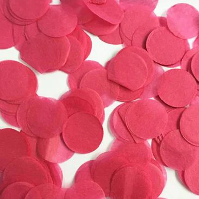 30g/bag 2.5cm Paper Confettis Dots for Wedding Party Decoration Filled in Balloon Party Accessories Festival Celebration Supply - Цвет: Rose Red