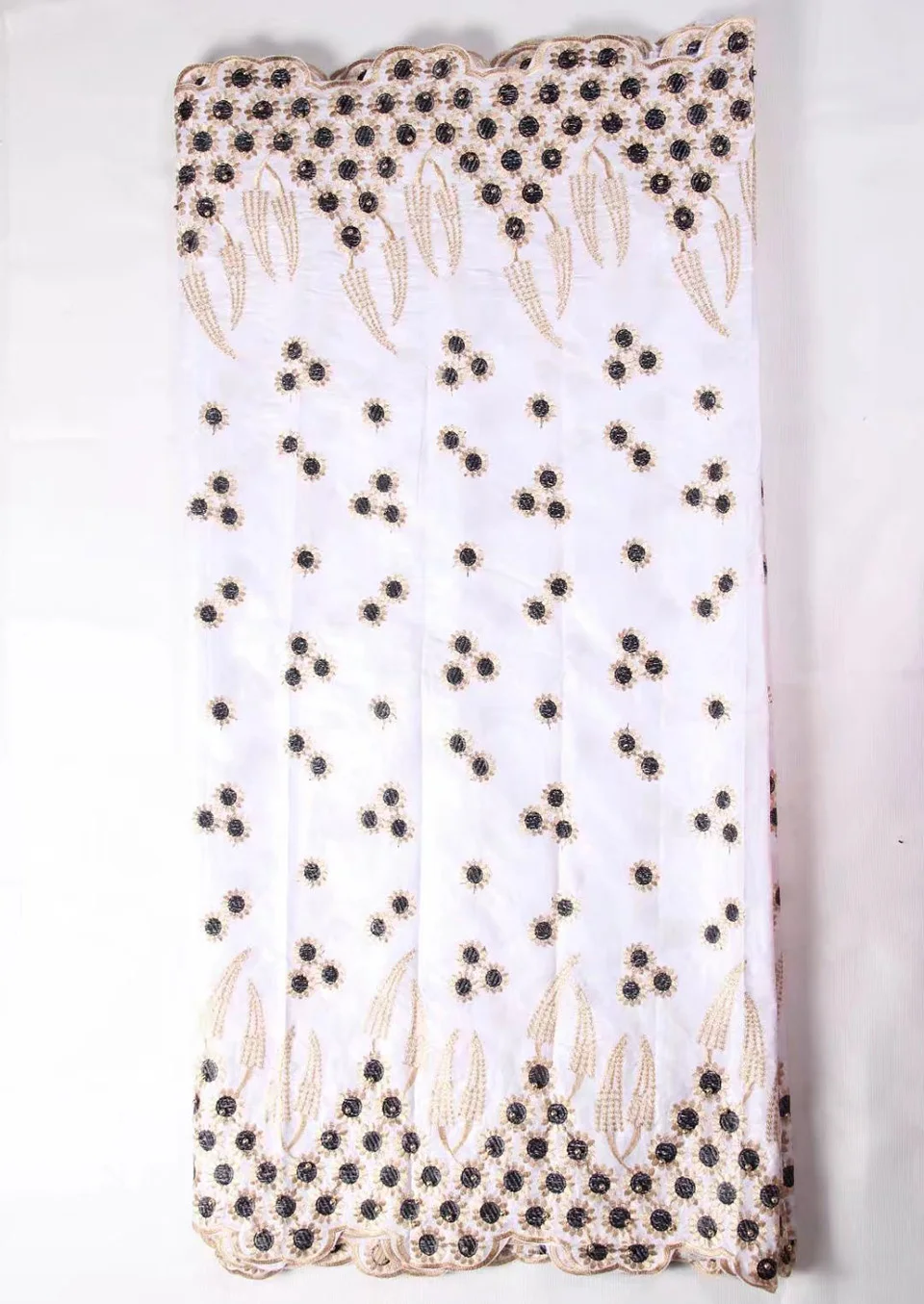 Последние Базен Riche Getzner комплект 5 ярдов Африканский кружевная ткань с 2