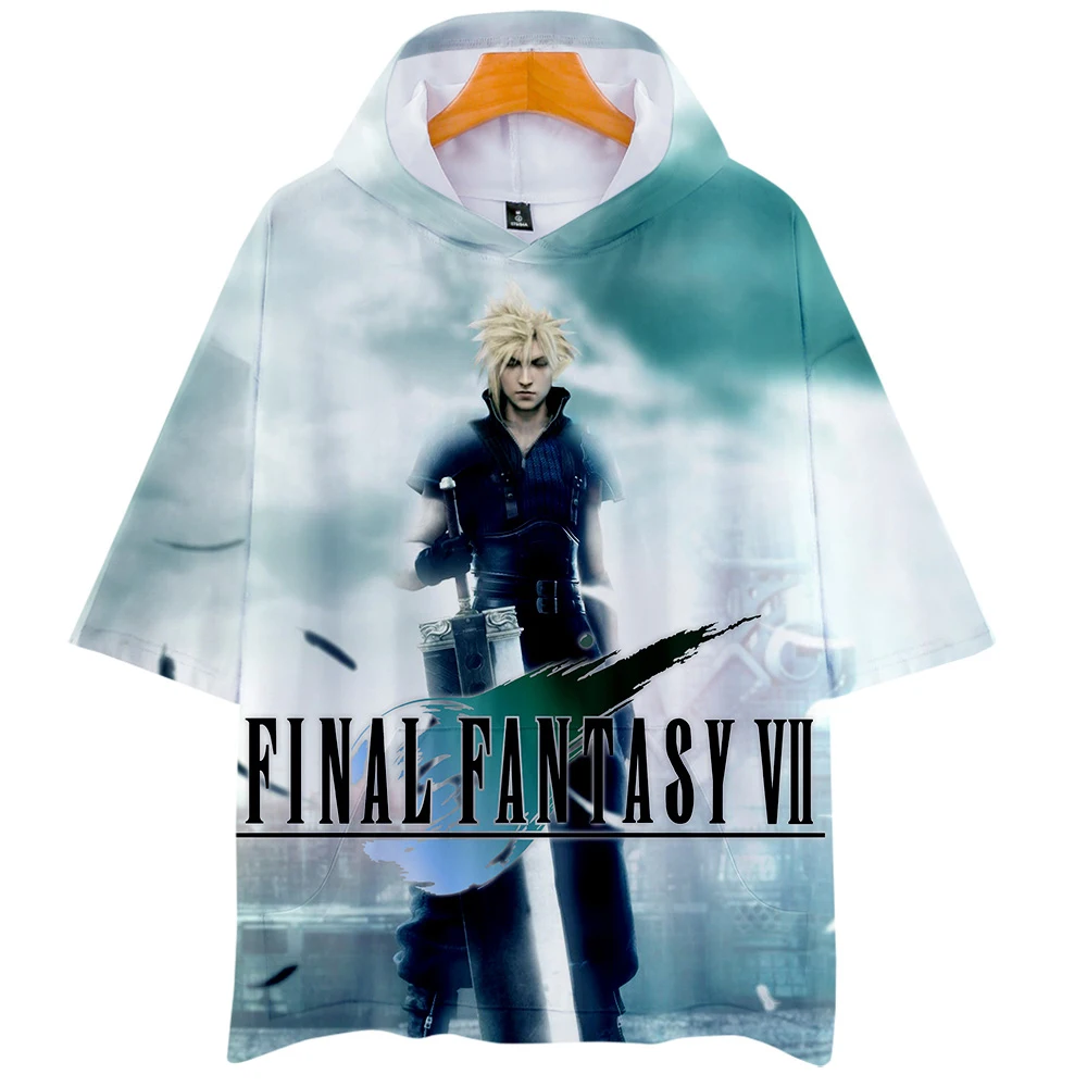 Final Fantasy VII Fans K-POP хип-хоп 3D толстовки футболки летние мягкие модные повседневные с