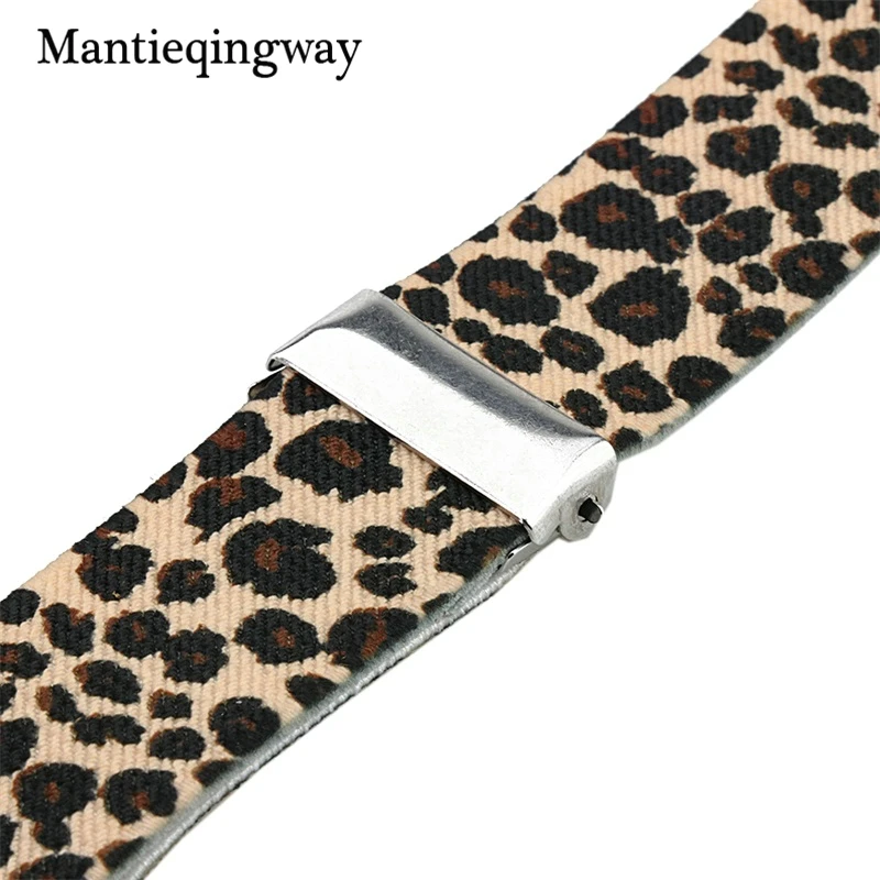 Mantieqingway/подтяжки для детей; модная детская рубашка с 3 клипсами и леопардовым принтом; Подвязки для мальчиков и девочек; эластичные подтяжки для детей