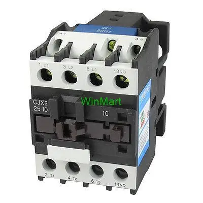 660V 40A 3 Phase 3P NO AC Contactor DIN Rail Mount 36V Coil CJX2-2510 | Обустройство дома
