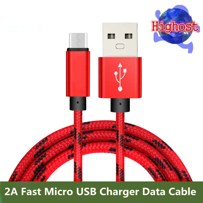Новый 1 M/2 M/3 M Кабель Micro Usb Плетеный Быстрая Зарядка для передачи данных Мобильный