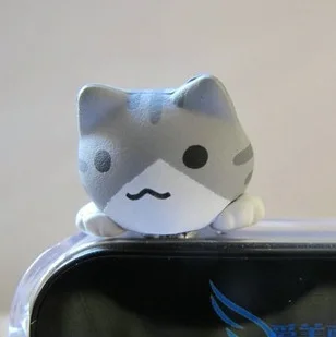 3 5 мм Kawaii Catton Cat защита от пыли разъем для сотового телефона милый аниме наушники |