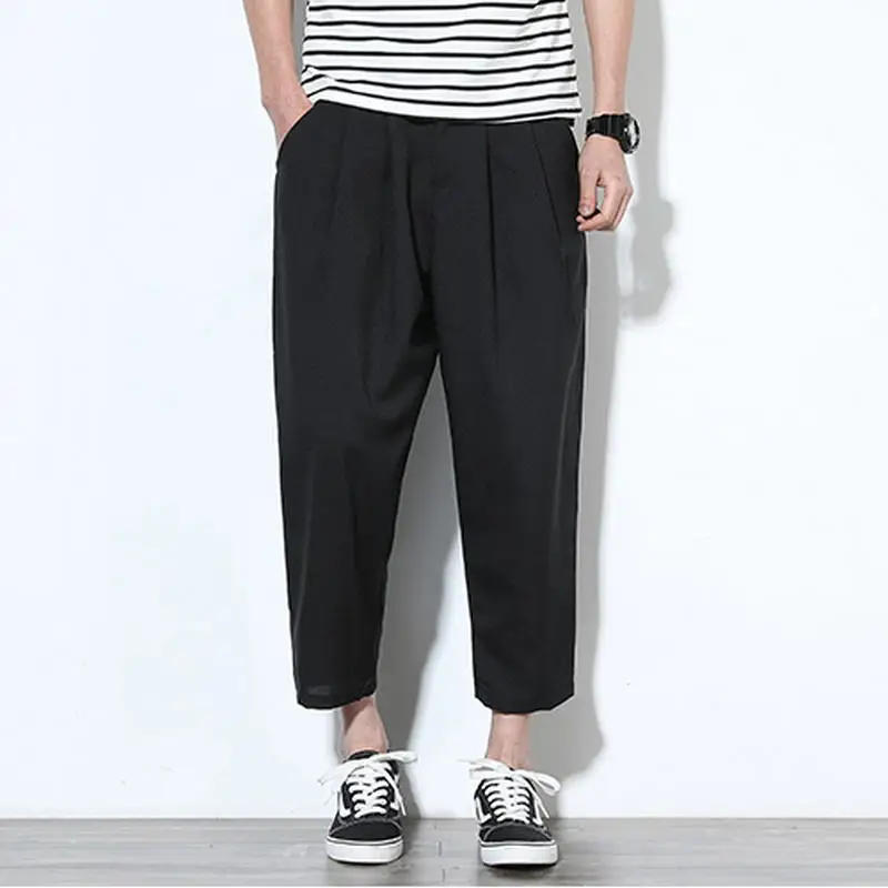 Men Wide Leg Harem High Street Fashion Hip Hop Loose Casual Trousers Male Jogger Sweatpants Vintage Pants | Мужская одежда