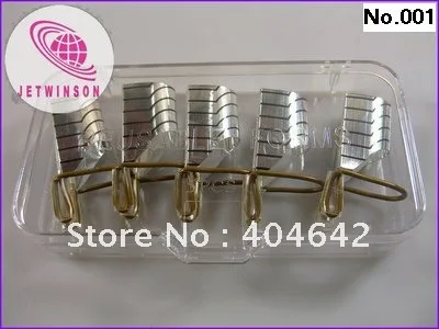 

10 PCS / LOT Silver Reusable forms uv gel acrylic nail art tips nail form