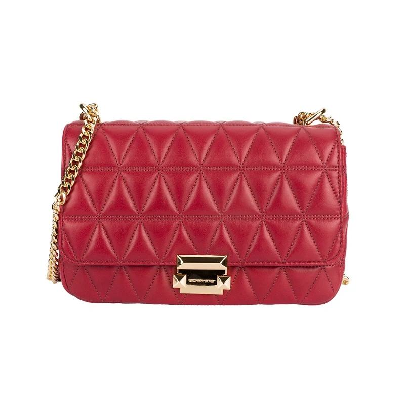 Большая Стеганая Кожаная Сумка через плечо Michael Kors MK Sloan