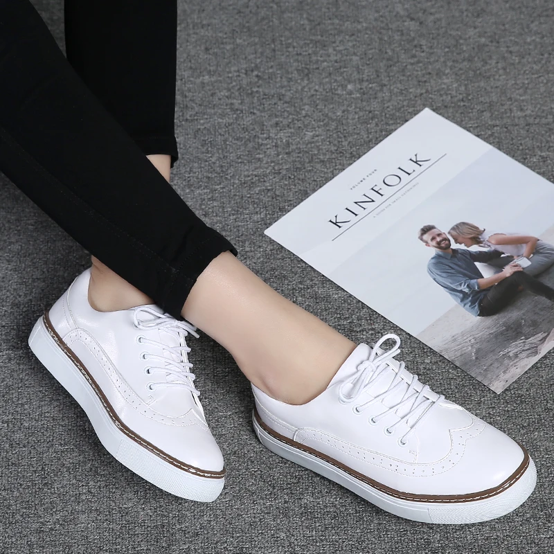 BeckyWalk/белые весенние женские повседневные кроссовки на плоской подошве; женская школьная обувь на плоской подошве; женские водонепроницаемые Мокасины на шнуровке; zapatos mujer; WSH2867