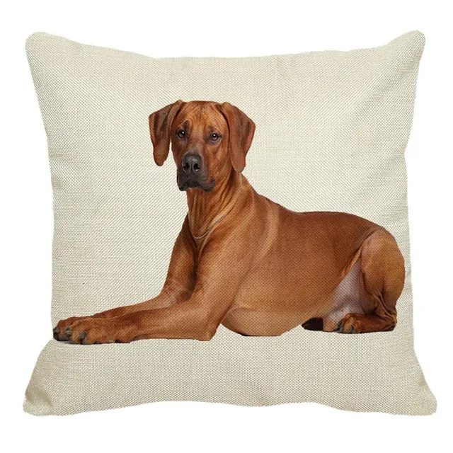 XUNYU Rhodesian Ridgeback наволочки с изображением собак для домашнего дивана квадратная наволочка для подушки с животным узором декоративная наволочка для подушки 45X45 см AC018 - Цвет: 4