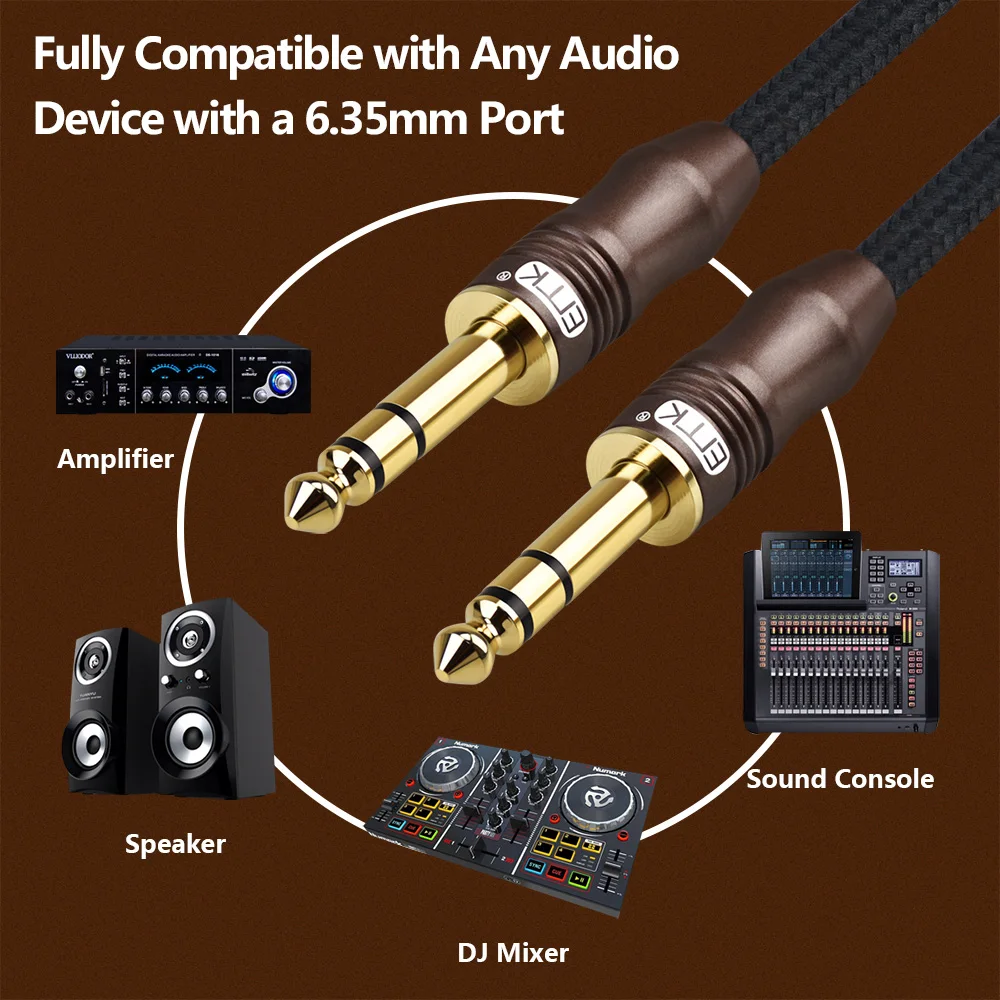 EMK 6 35 мм 1/4 ''TRS аудио кабель 3 AUX 5 папа Hifi динамик 1 м 2 8 10 гитарный усилитель