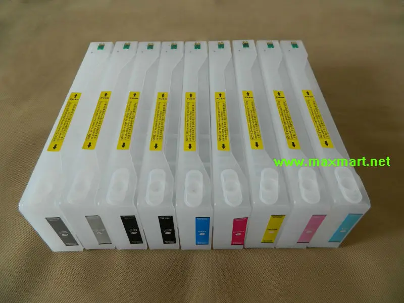 Top 10 quality ! 700ml 9pcs Refillable ink cartridge for Epson Stylus Pro 7890 9890 with 1 pc chip resetter | Компьютеры и офис