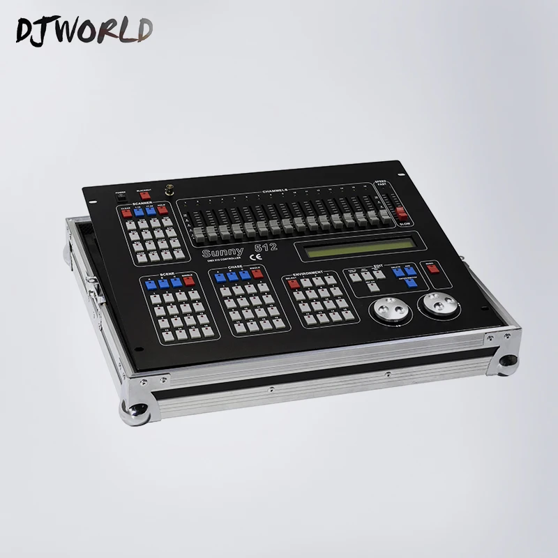 Sunny512 каналы DMX512 контроллер с Flightcase DJ диско сценические световые консоли