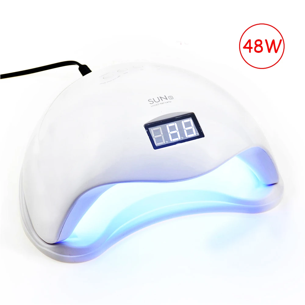 Набор для ногтей с 48/40/6W UV Led Lamp10 Цвет лак для ногтей Гель-лак акриловый Фрезер для ногтей cо шлифовальными комплект база и лаки для ногтей Гель-лак для маникюра, набор инструментов