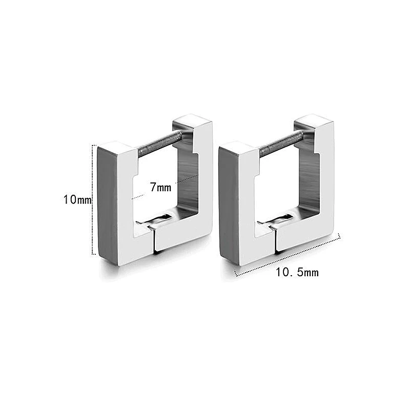 Серьги кольца Semitree 316L из нержавеющей стали квадратные женские креативные серьги