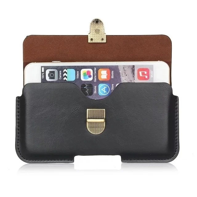 Multifunction Horizontal Hook Loop Belt Pouch PU Leather Buckle Phone Cases For All Smartphone 4.7&quot Below Wallet Cover |