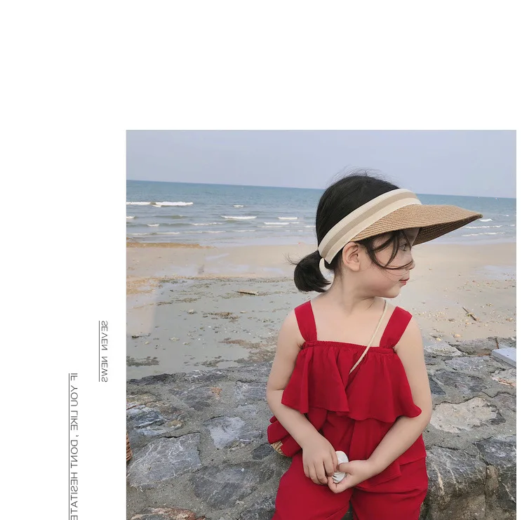 Модный летний комплект одежды для маленьких девочек комплекты детей топы без