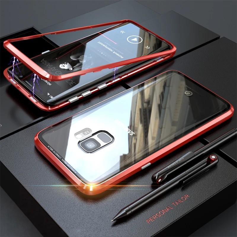 Роскошный Магнитный чехол для телефона samsung Galaxy S10 Plus, чехол s S8 Note 8, чехол для samsung S9 Plus, чехол для samsung Note9, чехол Note 9