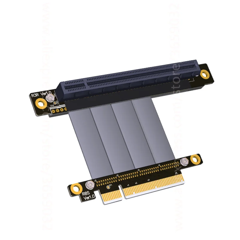 Переходный кабель PCIe 3 0x8 to x16 64G/bps PCI Express 8x 16x 1U 2U удлинитель для AMD NVIDIA GTX1080Ti GTX1070 GTX1060