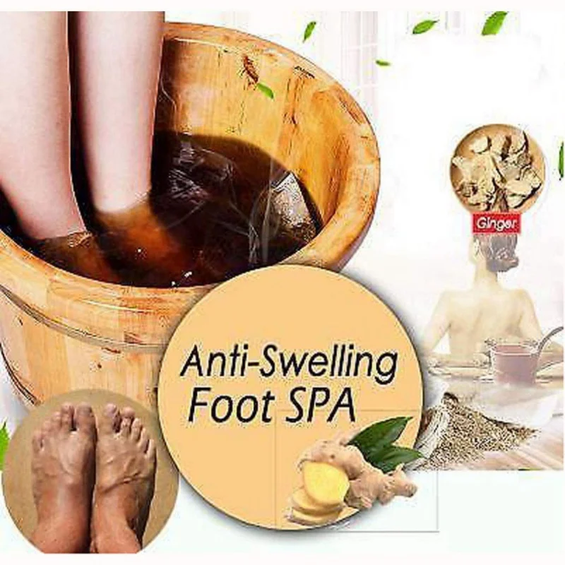 Ginger Foot Soak Effervescent Tablets Foot Care, Prevention Eliminate Fatigue Improve Sleeping Foot Pain Foot Care 10pcs