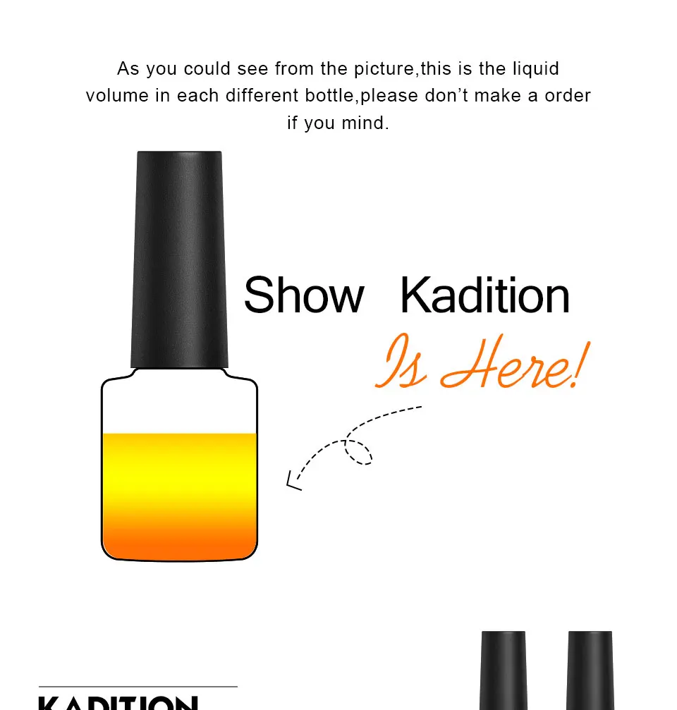 KADITION Top гелевая основа под лак набор для лака Прозрачная замачивания + верхнее
