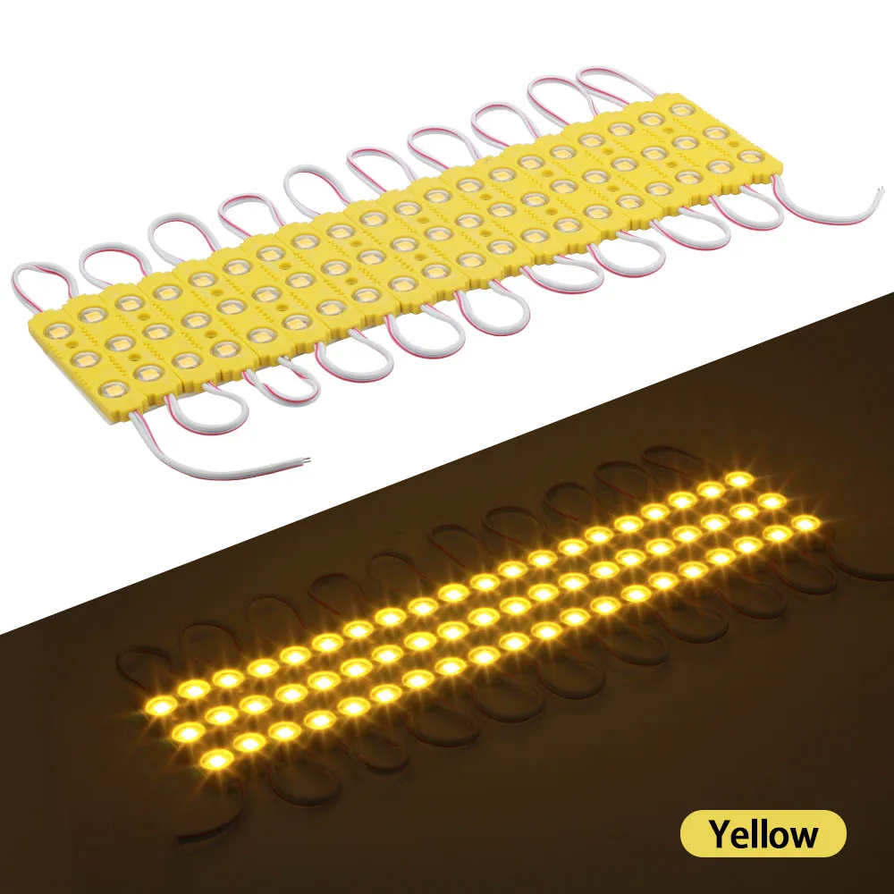 20 шт. светодиодный модуль 5054 SMD 3 s DC 12V IP65 Водонепроницаемый Инжектор объектив для