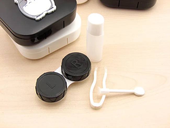 Бесплатная доставка! 1 партия = 10 комплектов! Мультяшная коробка для контактных