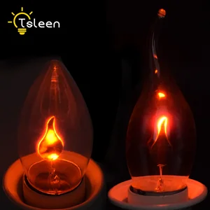 C35 динамический E27 E14 220В-240В Светодиодная лампа с эффектом пламени лампочки 3 Вт Мерцающая эмуляция пламени винтажные лампы Эдисона