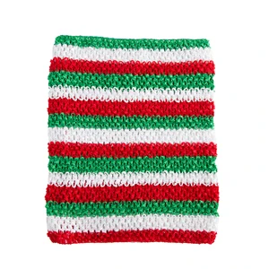 XMAS 10pcs Вязаный топ-труба 9x10 дюймов, топ-пачка для маленьких девочек, вязаная юбка-американка топ-пачка, вязаная крючком повязка на голову, смешанные цвета, 10 шт. в партии - Цвет: XMAS 10pcs