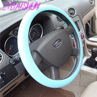 silicone non slip green steering wheel cover for hyundai ix35 ix45 ix25 i20 i30 sonatavernasolariselantra