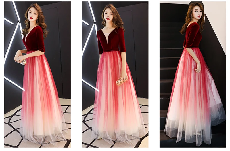 Вечернее платье vestido de festa, тюлевые А-образные вечерние платья, сексуальные длинные платья