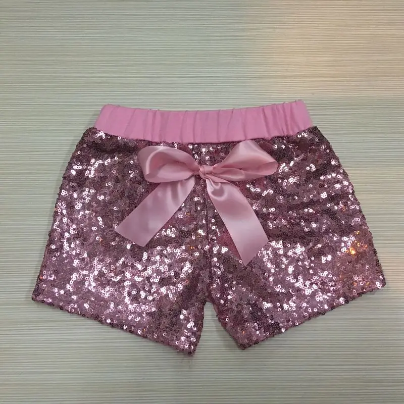 Оптовая продажа детской одежды шорты с блестками Золотые для девочек маленьких