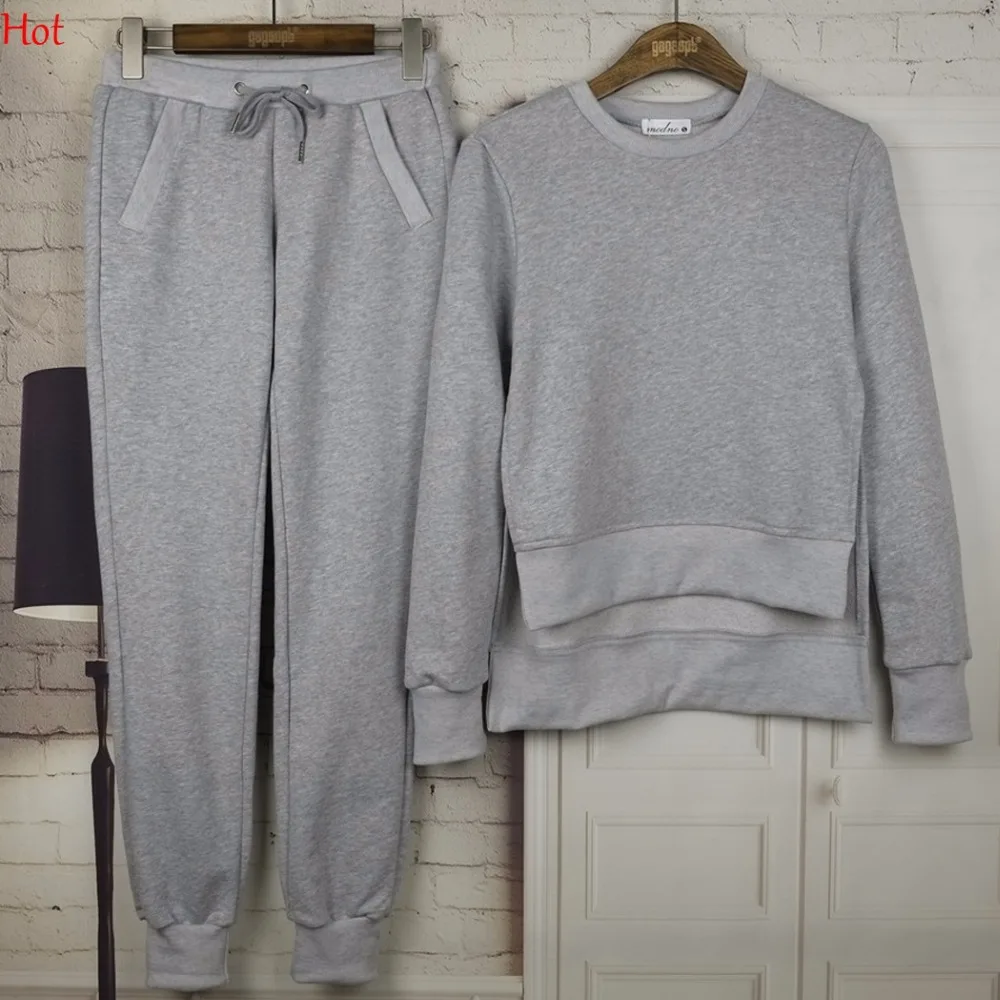 Хит корейская мода женские толстовки повседневные с длинным рукавом одноцветные