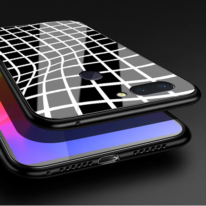 Каменный узор закаленное Стекло чехол для OPPO R 15 защитных чехлов OPPOR15 PACM00 чехла