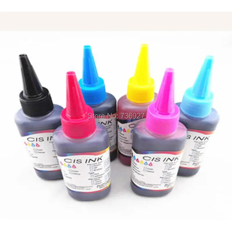 

6X 100ml T0811-T0816 Refill Dye ink for Epson Stylus Photo R270 R290 R295 R390 1430W RX590 RX610 RX690 printer