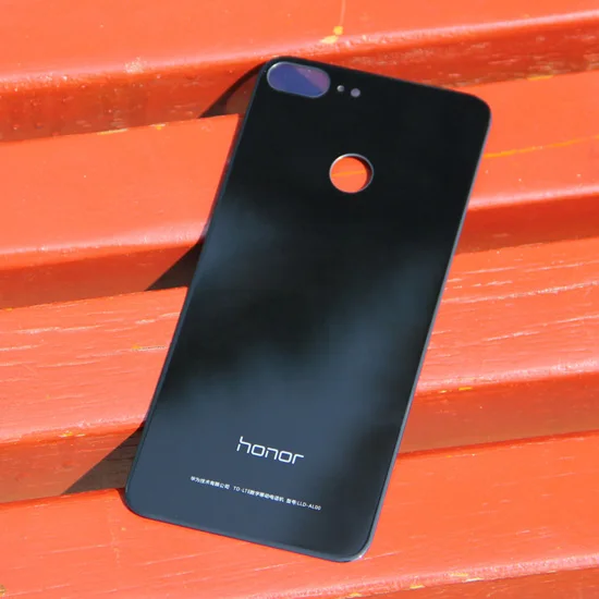Black Чехол для задней батареи huawei, чехол для huawei Honor 9 lite, чехол для задней панели со стеклом - Цвет: Black