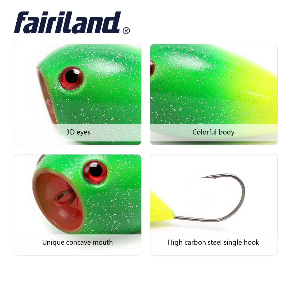 Fairiland 1 шт Яйцо приманка поппер 80 мм/3 15 дюймов 13 2 г/0 47 унций Topwater искусственная