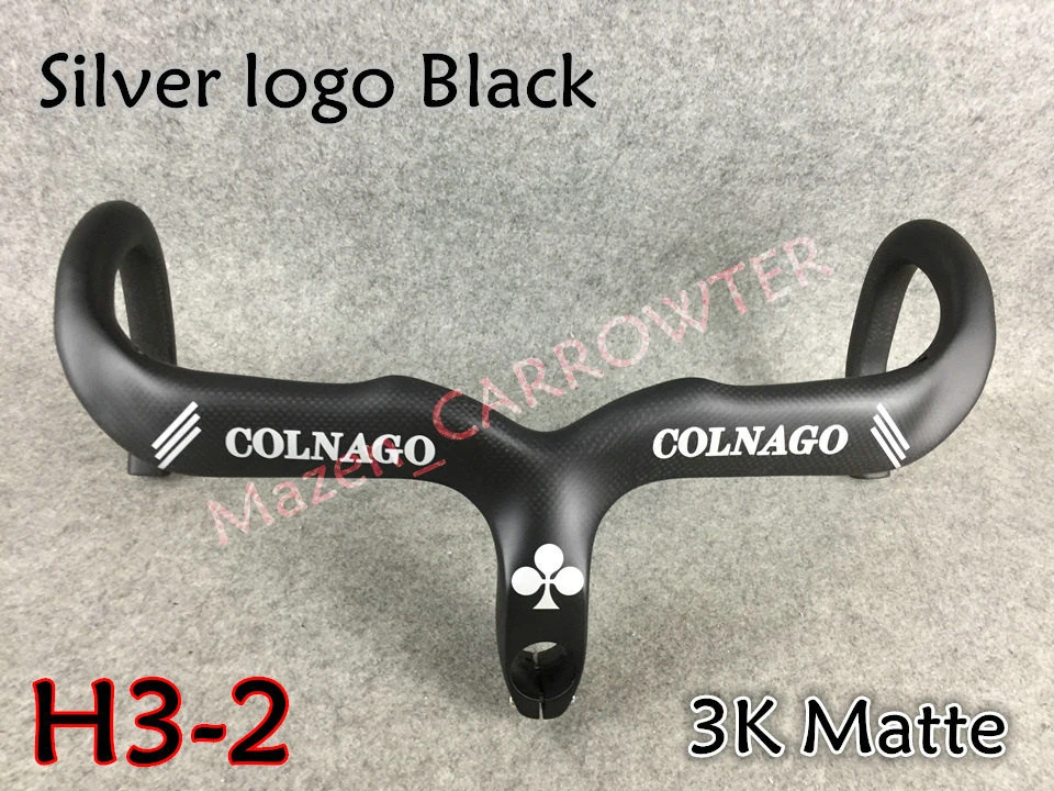 Full carbon UD Matte Black logo Black Colnago carbon road bike Handlebar Bicycle Handlebar with 400/420/440mm*90/100/110/120mm