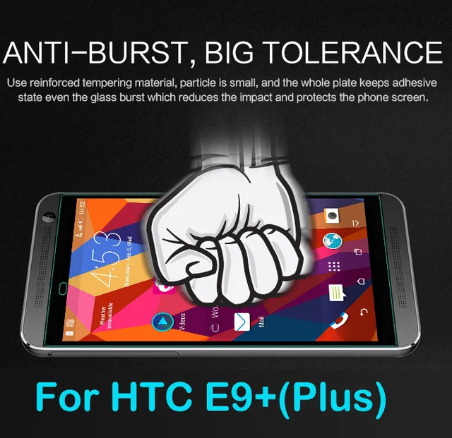 2.5D Закаленное стекло для HTC One E9 Plus Высококачественная защитная пленка