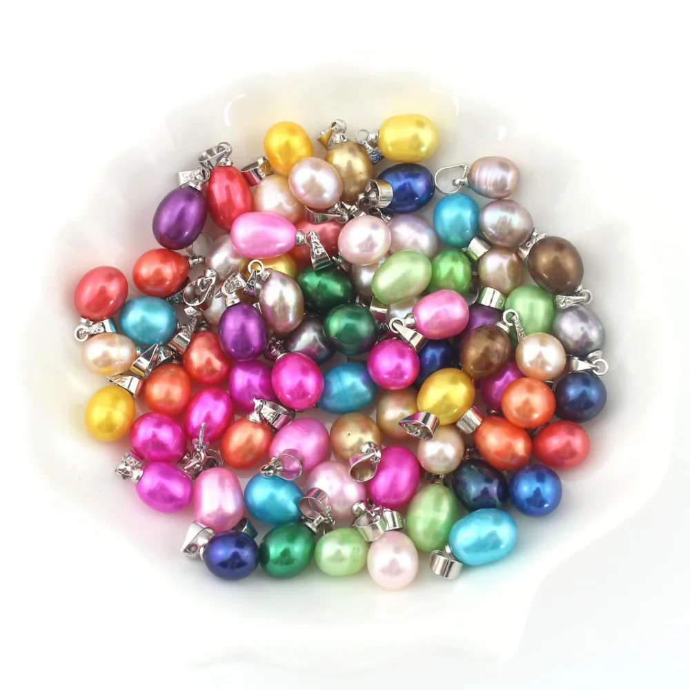 Женский кулон с овальным жемчугом 1 шт. Вечерние Бусы из натурального жемчуга в