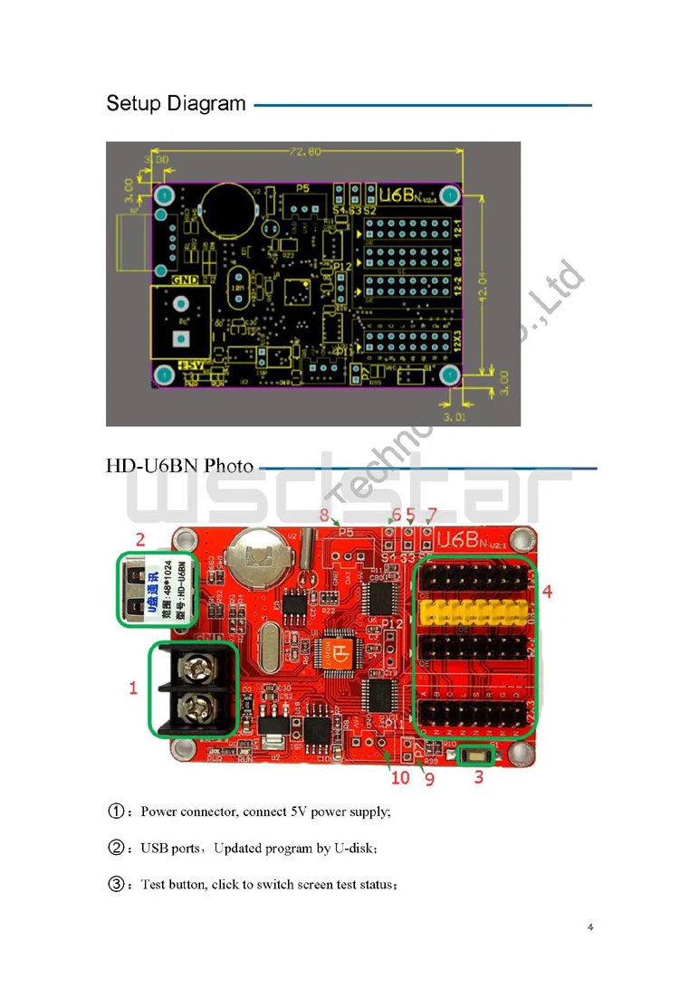 HD-U6B+ HD-906D Температура& датчик влажности для P10 светодиодный модуль/P10 светодиодный Дисплей одинарными и двойными Цвет USB светодиодный контрольная карта HD-U6BN