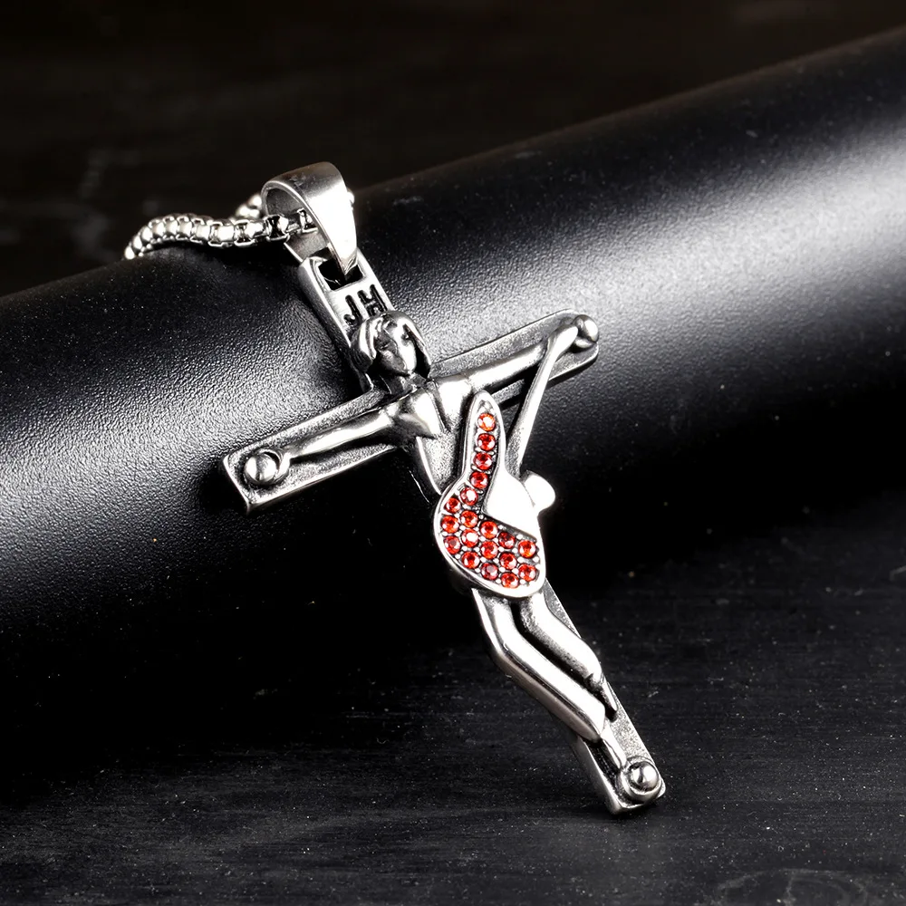 Jonny Hallyday Pendentif croix guitare acier 316 finition exceptionnelle Pour les fans Collier|Подвески| |