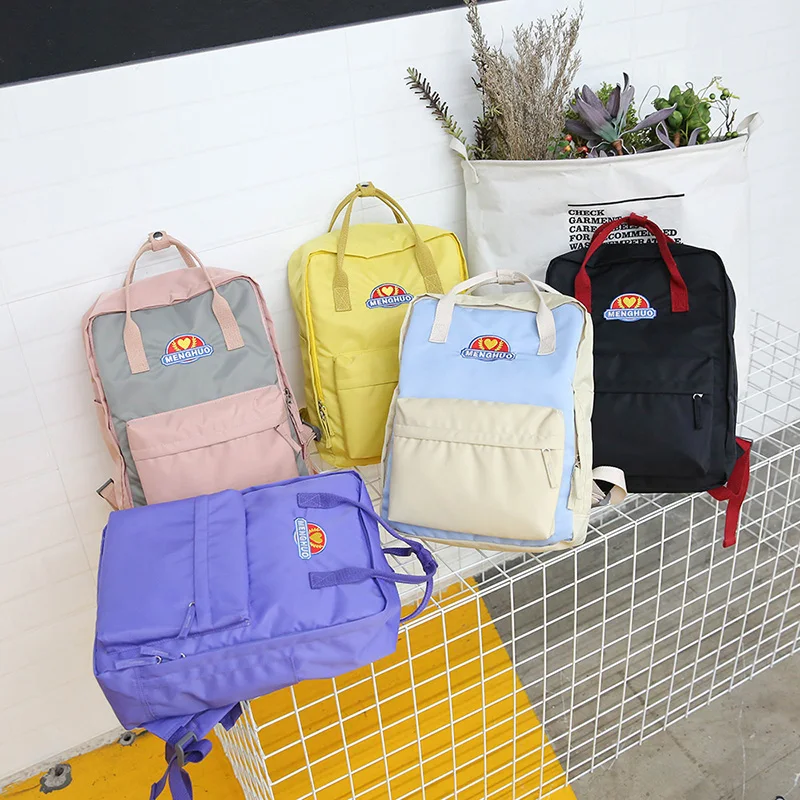MENGHUO Panelled Waterproof Women Backpack School bag for Girl Ladies Teenagers Casual Travel bags Schoolbag Mochilas | Багаж и сумки