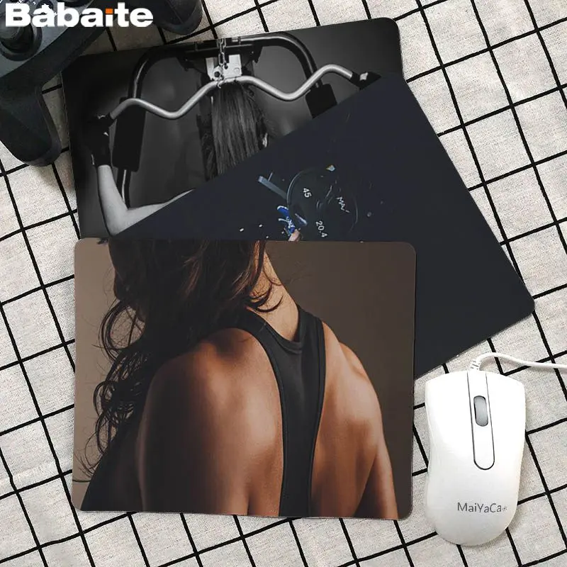 Babaite винтажный крутой для здоровья фитнеса девочек силиконовый коврик мыши игра
