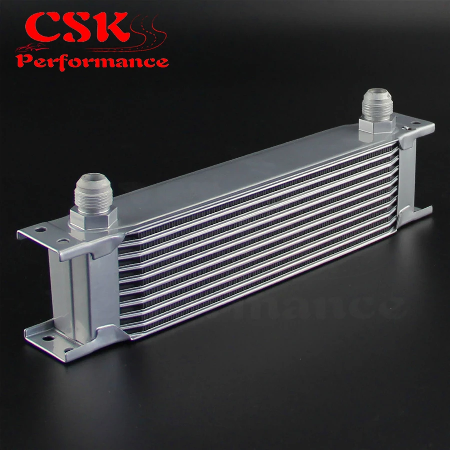 AN10 Universal Aluminum Engine Transmission 10 Row 248mm Oil Cooler Mocal Type Black |